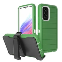 NIFFPD Samsung Galaxy A53 5G Case with Belt-Clip Holster, Heavy Duty Drop Protection Shockproof Protective for Samsung Galaxy A53 5G Green&White