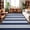 Blue, variant on Sage Green Striped Washable Area Rug 4 x 6 ft Modern Classic Stripes Rustic Country Farmhouse Soft Non Slip Rugs Stain Repellent Indoor Felt Carpet for Living Dining Room Bedroom Home Office