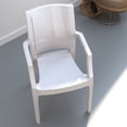 thumbnail image 4 of Luxury Commercial Living 36" White Glossy Stackable Outdoor Patio Dining Chair, 4 of 7