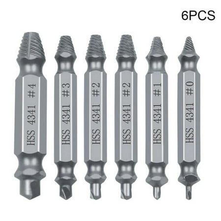 

6pcs Damaged Screw Extractor Speed Out Drill Bits Tool Set Broken Bolt Remover