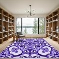 thumbnail image 2 of ODIKA 2'x3' Machine Washable Non-Slip Area Rug, Enchanted Damask High Traffic Rug with Pad, Purple, 931603, 2 of 8