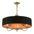 thumbnail image 2 of 41865-01 Livex Lighting Harrington - 5 Light Pendant In Transitional Style-14 Inches Tall and 23 Inches Wide-Antique Brass Finish    -Traditional, 2 of 11