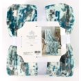 thumbnail image 2 of Serafina Home Decorative Hues of Blue Throw Blanket: Soft Plush Velvet Fleece Abstract "Rain" Accent for Couch or Bed, Colored: Navy Teal Blue Aqua Turquoise Grey White VCNY Rain, 50" x 70", 2 of 6