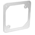 thumbnail image 1 of 5 Pcs, Zinc Plated Steel 4 Square Cover w/Two 8-32 Mounting Holes, Adapts Octagon/Round Box to 4 Square Mounting Provisions, 1 of 1