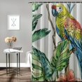 thumbnail image 2 of Fenyluxe Parrot Flowers Shower Curtain for Bathroom Decoration with Hooks, Made of 100% Polyester Fiber, Home Bathtubs Bathroom Curtain with Various Sizes and High Definition Digital Printing 60"x72, 2 of 7