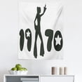 thumbnail image 1 of Black and White Tapestry, Retro Seventies Woman Silhouette with Stars Dancing Fashion Youth Design, Fabric Wall Hanging Decor for Bedroom Living Room Dorm, 5 Sizes, Black and White, by Ambesonne, 1 of 1