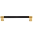 thumbnail image 2 of Stone Harbor Hardware Urban Cabinet Pull, 160 Millimeters, Matte Black with Satin Brass Ends, 2 of 3