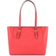 thumbnail image 4 of Michael Kors Women's Leather MK Pattern Crossbody Tote Bag ,Red, 4 of 9