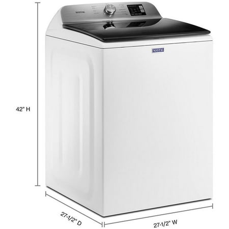 Maytag - 4.8 Cu. Ft. Top Load Washer with Deep Fill Option - White