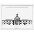 thumbnail image 2 of Diderot, Denis 18x15 White Modern Wood Framed Museum Art Print Titled - Architectural Elevation I, 2 of 4
