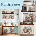 thumbnail image 6 of Christmas Cabinet Dishwasher Hidden Curtains, Privacy Closet Door Curtain, Winter Rustic House Truck Trees Elk Gifts Plaid Red Adhesive Dust Proof Under Sink Skirt for Bathroom Kitchen 35"x35", 6 of 8