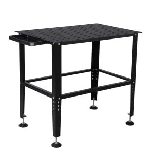 TEQIN Welding Table,Heavy Duty Welding Workbench Table,Work Bench with 5/8" Fixture Holes and Non-Slip Foot Pads for Welding Assembly Repair Works,36" x 24",1500LBS
