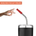 thumbnail image 5 of HOMEIORA 8 Pack Reusable Silicone Straw Tips, Stainless Straw Tips, Color Food Grade Straws Tips Covers Fit for 0.25" Wide Stainless Steel Straws And Glass Straws, 5 of 6