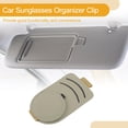 thumbnail image 3 of Clip para gafas de sol de coche Unique Bargains, soporte universal para parasol, capa superior de cuero de vaca, color beige, 13x7cm/5.12"x2.76", 1Pcs, 3 of 7