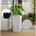 thumbnail image 2 of 2Pcs 23in High Large Plant Pots Planter-Self-Watering,Modern Planter with Drain Holes,Water Level Monitor,Inner Bucket for Indoor/Outdoor Front Porch ,White Rattan, 2 of 10