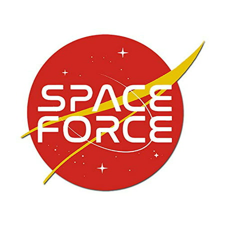 4x4 inch RED NASA Logo Shaped Space Force Sticker (Trump Insignia Logo