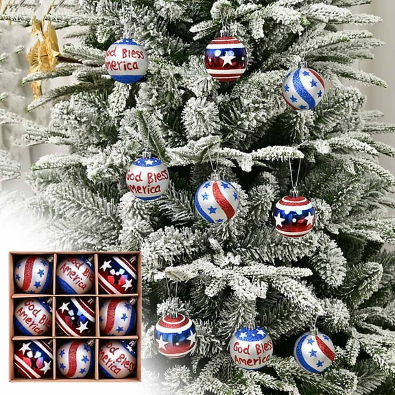 Hanging Ornaments for Independence Day Small Ball Ornaments for Christmas Tree Holiday Decorations for Xmas