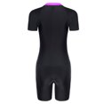 thumbnail image 4 of RUNQHUI Maillot de Bain une Pièce pour Femmes Justaucorps à Manches Courtes pour Plage Natation Surf Combinaison Violet G, 4 of 7