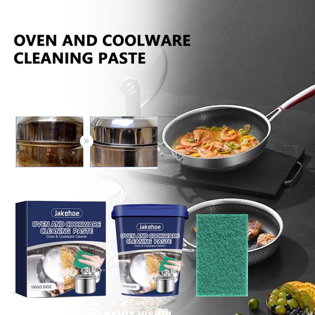 Pasta de limpieza profesional de acero inoxidable - Removedor de grasa y manchas de alta resistencia para electrodomésticos, utensilios y superficies de cocina - Pulidor y protector de metales