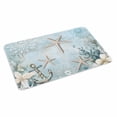thumbnail image 2 of Teal Ocean Coastal Door Mat&nbsp;Indoor Outdoor Entrance, Non Slip Rug for Kitchen Bathroom Entryway Rug, Summer Beach Nautical Coral Starfish Washable Doormat Floor Mat for Office 20x31.5 Inch, 2 of 8