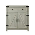thumbnail image 4 of 30" Farmhouse Barn Door Accent Cabinet in Stone Gray, 4 of 11