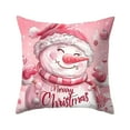thumbnail image 5 of Christmas Pillow Covers 18x18 inch Christmas Tree Design, Soft Pink Square Cushion Cover for Sofa Chair, Living Room Holiday Decor C, 5 of 6