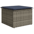 thumbnail image 4 of vidaXL 8 Piece Garden Sofa Set with Cushions Grey Poly Rattan Acacia, 4 of 5