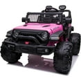thumbnail image 7 of Shininglove 2 Seats Battery Powered Electric Truck, 24V 9Ah Kids Ride on Car with 20inch Extra Wide Seat Gifts for 3-8 Years Girls, Pink, 7 of 7