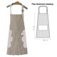 thumbnail image 2 of Delantal impermeable Ficarrico para adultos, babero de chef con bolsillo espacioso para cocina, barbacoa, manualidades, dibujo, 2 of 5