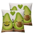 thumbnail image 2 of Acheng Cute Fruit Avocado Throw Pillow Covers,You Are The Avocado to My Toast Throw Pillow, Suitable for All Season Pillow Case for Room Bedroom Sofa Chair,2 Pcs White, 2 of 6