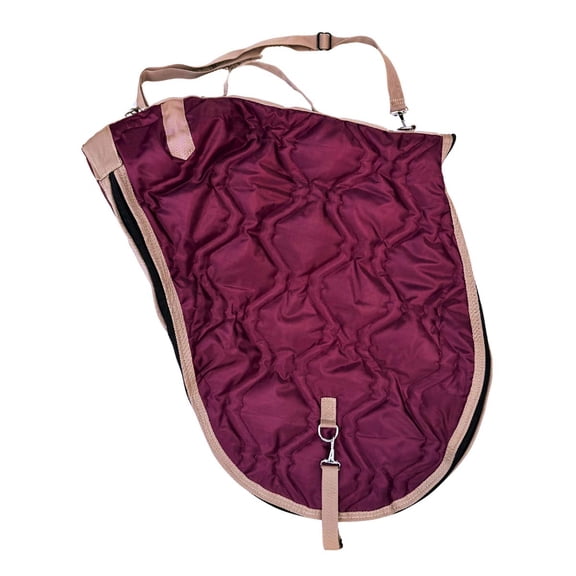 AJ Tack English Padded Saddle Carrier Burgundy