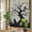 Beige, variant on Halloween Window Privacy Film Rainbow Static Cling Stain Glass Window Film for Glass Door, Decorative Sunroof Decal Sticker for Car 17.7"x39.3" Black Spooky Trees Bats Cats Rustic Wood Purple