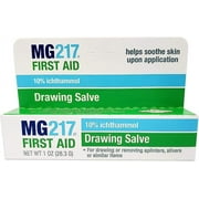 MG217 10% Ichthammol Drawing Salve, Remove splinters, slivers, stingers, Thorns and Treat Minor Skin irritations - Made in The USA - 1 oz Tube