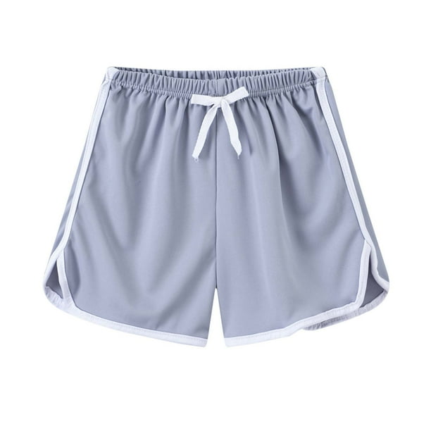 Pantalones Cortos De Entrenamiento Deportivo Para Niños, Pantalones De Verano De Color Sólido Para Niños, Pantalones De Playa Con Cintura De Goma Odeerbi LM103-10000