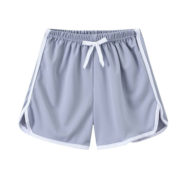 Pantalones Cortos De Entrenamiento Deportivo Para Niños, Pantalones De Verano De Color Sólido Para Niños, Pantalones De Playa Con Cintura De Goma Odeerbi LM103-10000