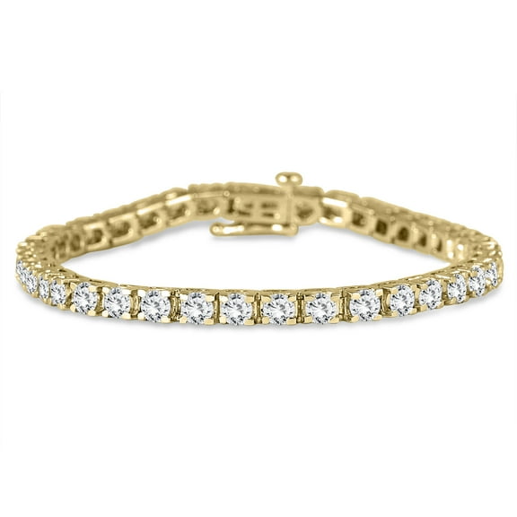 SZUL Women's 5 Carat TW Classic Diamond Tennis Bracelet in 14K Yellow Gold