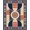 Navy Blue Orange, Pattern 6, variant on ODIKA 8'x10' Washable Area Rug Striped Borders Blanket Football Bold Center Round Basketball Hoop Playful for King Size Bedroom Under Bed, Master Suite, Non-Shedding, Easy Care