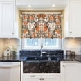 thumbnail image 5 of Yayeee Kitchen Curtains Tier Pair Light Filtering 27"x24" Rod Pocket Short Cafe Window Panel, Rustic Floral, 5 of 7
