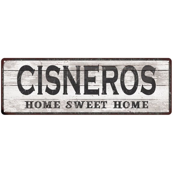 CISNEROS Home Sweet Home Country Look Gift 6x18 Metal Sig 206180045913