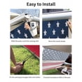 thumbnail image 7 of 4th of July RV Awning Sun Shade Screen 9'X15.3' American Flag Stars Stripes Mesh Sunscreen Red Wood Grain Awning Shade Screen with Zipper UV Blocker Completed Kits for RV Motorhome Camper Trailer, 7 of 7