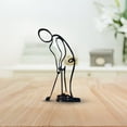 thumbnail image 3 of Athlete Line Sculpture Metal Simples Sports Wrought Iron Decoration, 3 of 4