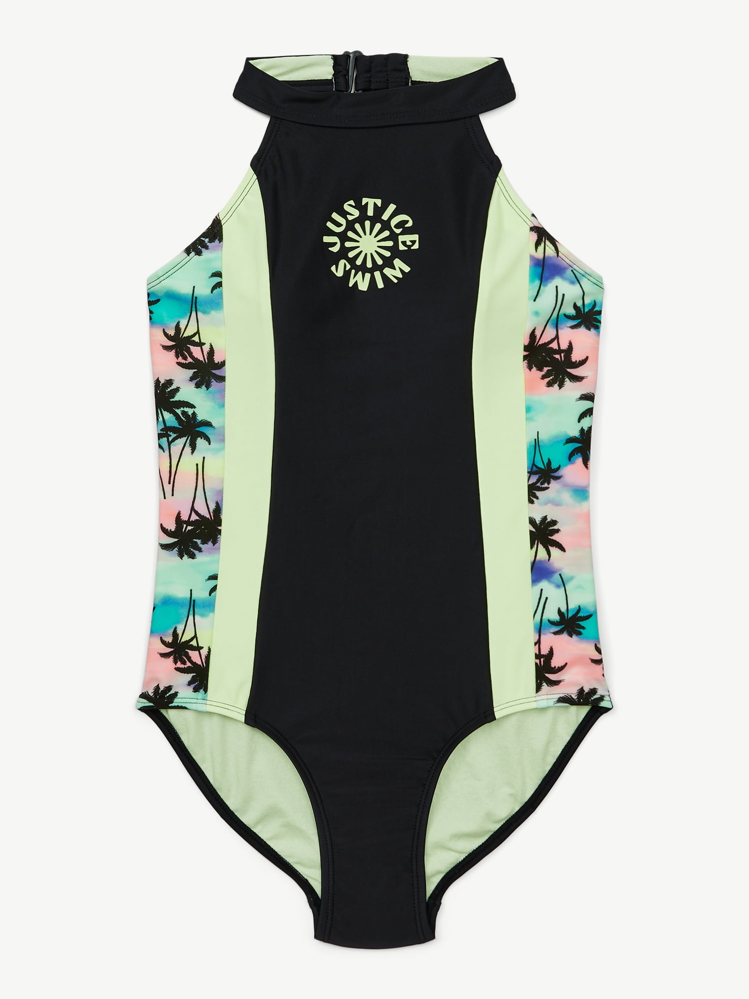 Justice Girls Halter, One Piece Swimsuit, Sizes XS-XL
