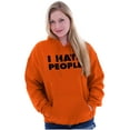 thumbnail image 3 of I Hate People Sarcastic Cynical Humor Unisex Plus Fleece Graphic Hoodie Brisco Brands 2X, 3 of 5
