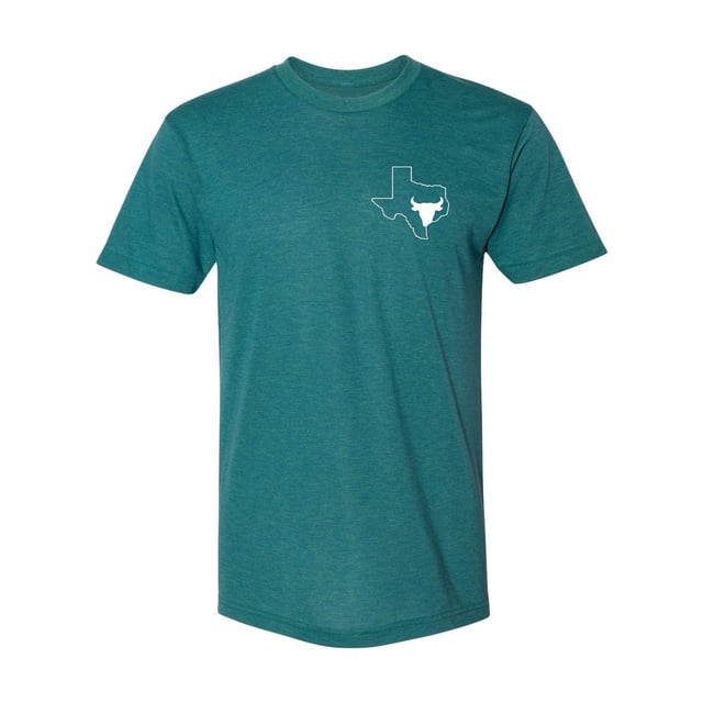 Gravity Trading Mens Texas State Longhorn USA-Made Triblend Tee - Evergreen - 2X-Large