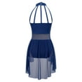 thumbnail image 4 of Haitryli Kids Girls Lace Lyrical Ballet Dance Dress Sleeveless Latin Jazz Contemporary Dancewear Navy Blue 10, 4 of 7