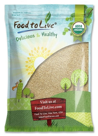 Food To Live ® Certified Organic Sesame Seeds (Raw, Hulled) (8 Pounds)