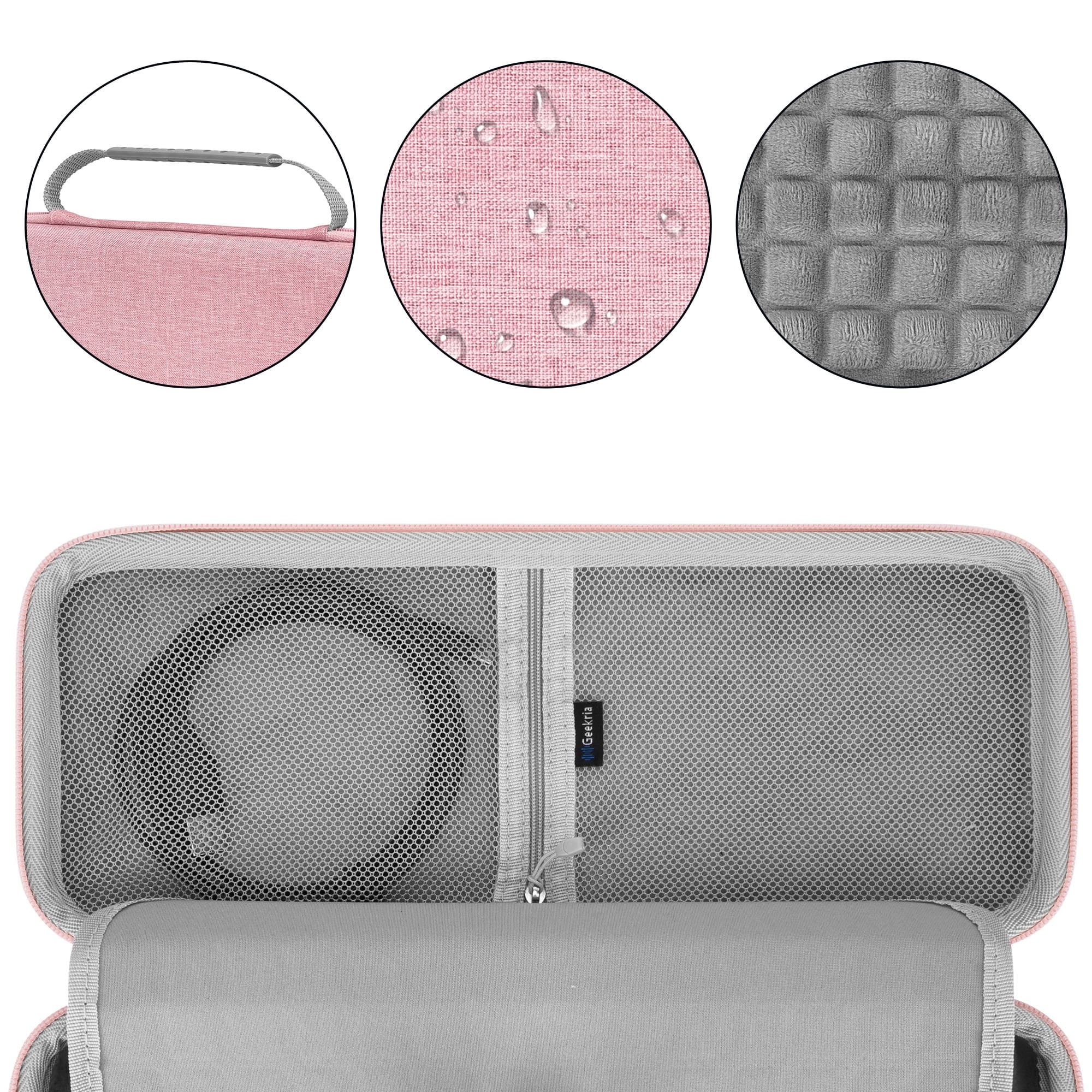 Geekria 60% Compact Keyboard Case, Hard Shell Travel Bag for 61 Keys Computer Mechanical Keyboard, Compatible with SteelSeries Apex Pro Mini / New Apex 9 Mini, HyperX Alloy Origins 60 (Pink)