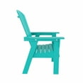 thumbnail image 6 of WestinTrends Dylan Adirondack Patio Dining Set for 4, All Weather Poly Lumber Outdoor Table and Chairs Set of 4, 43" Trestle Square Dining Table and Seashell Adirondack Dining Chair, Turquoise, 6 of 8