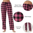 thumbnail image 5 of LANBAOSI Women Comfy Fleece Plaid Pajama Pants for Sleep Size M, 5 of 8