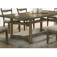 thumbnail image 3 of Classic Design 7pc Dining Set Durable Trestle Base Table and Solid Wood 6 Chairs Durable Frame Wooden Dining Furniture, 3 of 7
